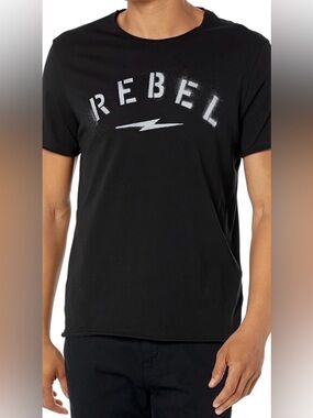 John Varvatos Rebel Graphic Tee - Black size large